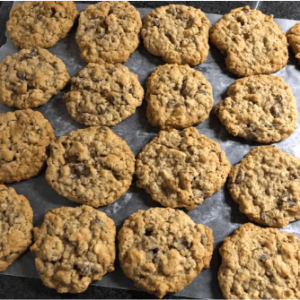 Cinnamon oatmeal cookies baked fresh. Cinnamon is an all natural ingredient also used in minus bite snake repellent